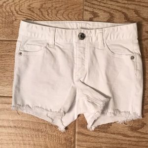 Girls White denim shorts, 12 slim